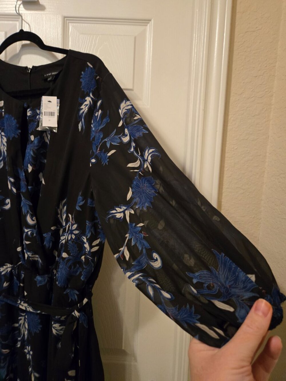 Lane Bryant black and blue dress size 22 new with tags - Picture 8 of 15